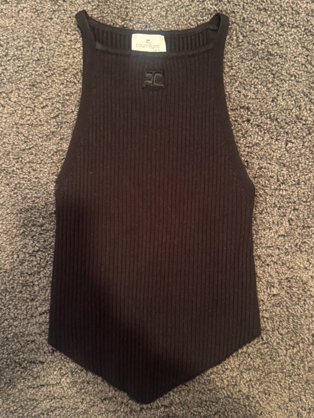 COURREGES HOLISTIC RIB KNIT TANK TOP